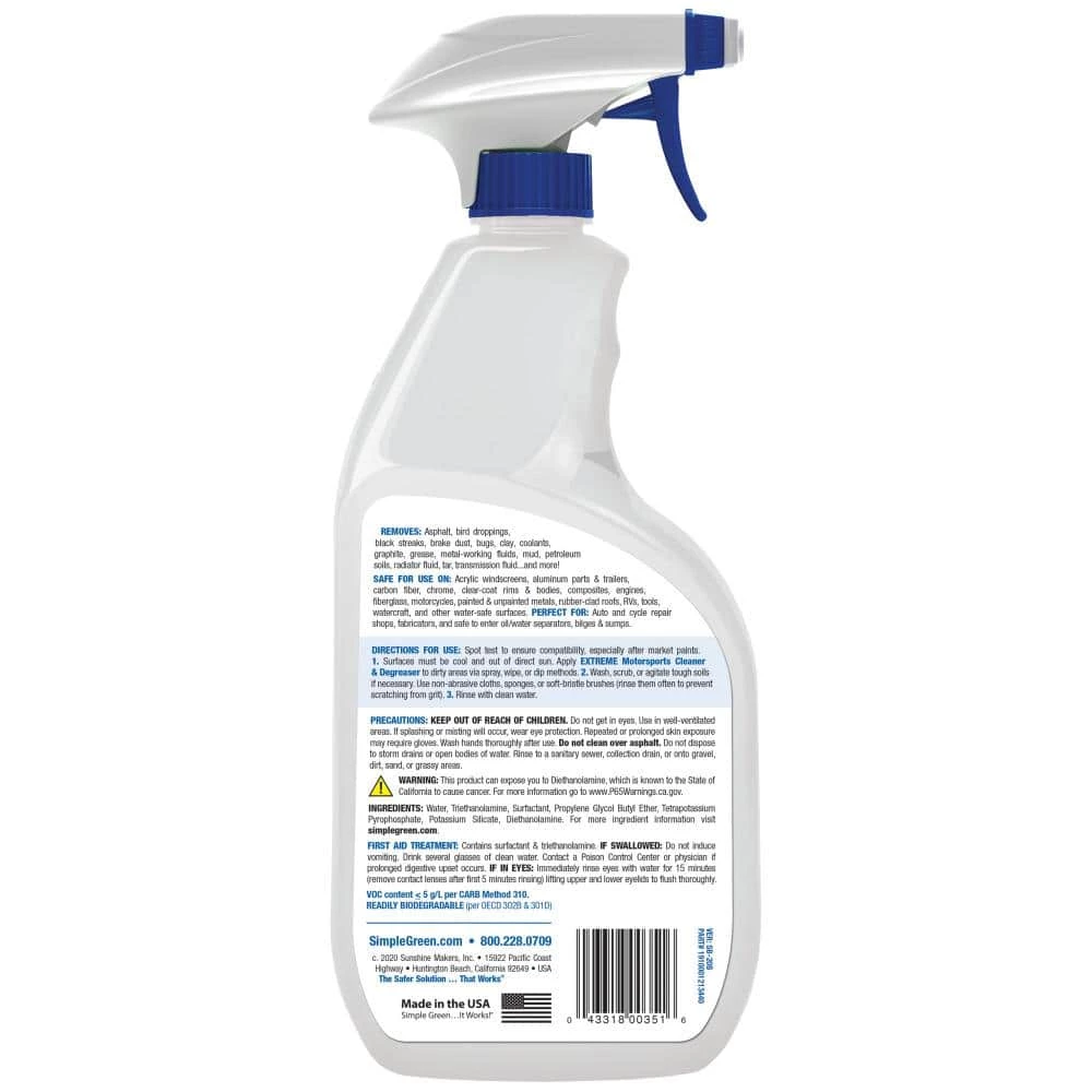 Unbranded 32 oz. Extreme Motorsports Cleaner and Degreaser 4 Unbranded 32 oz. Extreme Motorsports Cleaner and Degreaser - Image 2