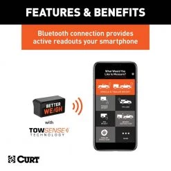 CURT BetterWeigh Mobile Towing Scale with TowSense Technology (OBD-II) -Automotive Sales curt auto body parts 51701 76 1000