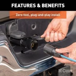 CURT Echo Mobile Trailer Brake Controller with Bluetooth-Enabled Smartphone Connection -Automotive Sales curt brake controllers 51180 1d 1000