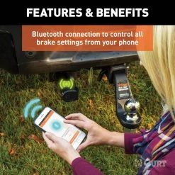 CURT Echo Mobile Trailer Brake Controller with Bluetooth-Enabled Smartphone Connection -Automotive Sales curt brake controllers 51180 a0 1000