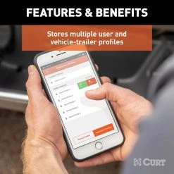 CURT Echo Mobile Trailer Brake Controller with Bluetooth-Enabled Smartphone Connection -Automotive Sales curt brake controllers 51180 c3 1000
