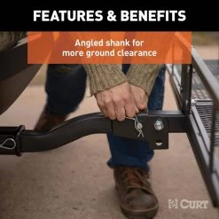 CURT 500 lb. Capacity 60 in. x 24 in. Black Steel Basket Hitch Cargo Carrier (Folding 2 in. Shank) -Automotive Sales curt hitch cargo carriers 18153 77 1000