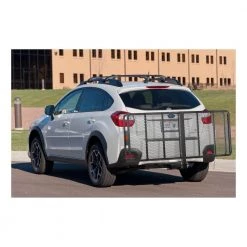 CURT 500 lb. Capacity 60 in. x 24 in. Black Steel Basket Hitch Cargo Carrier (Folding 2 in. Shank) -Automotive Sales curt hitch cargo carriers 18153 fa 1000