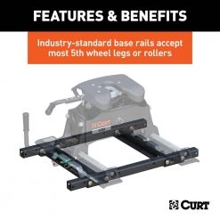 CURT Puck System 5th Wheel Adapter Rails Select Silverado Sierra F250 F350 25K -Automotive Sales curt other auto parts 16027 4f 1000