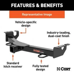 CURT 2" Front Receiver Hitch, Select Ram 1500 -Automotive Sales curt other auto parts 31090 4f 1000