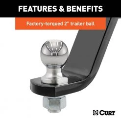 CURT 2 in. Shank, 7,500 lbs., 6 in. Drop Loaded Ball Mount with 2 in. Ball -Automotive Sales curt other auto parts 45064 c3 1000