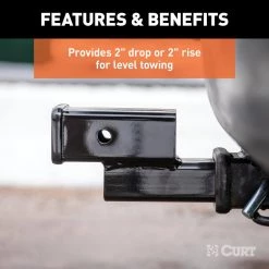 CURT Receiver Hitch Adapter (2 in. Shank 2 in. Drop 7,500 lbs.) -Automotive Sales curt other auto parts 45797 1f 1000