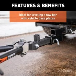 CURT Receiver Hitch Adapter (2 in. Shank 2 in. Drop 7,500 lbs.) -Automotive Sales curt other auto parts 45797 44 1000