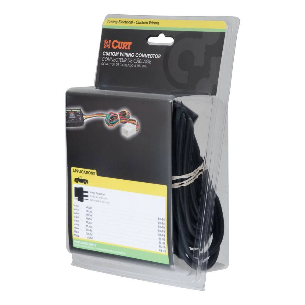 CURT Custom Vehicle-Trailer Wiring Harness, 4-Flat, Select Palisade, Santa Fe, Telluride, OEM Tow Package Required 4 CURT Custom Vehicle-Trailer Wiring Harness, 4-Flat, Select Palisade, Santa Fe, Telluride, OEM Tow Package Required - Image 2