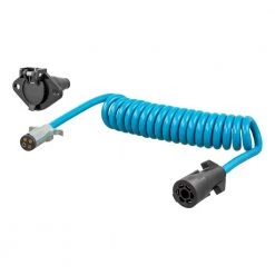 CURT 8 ft. Dinghy Towing Adapter and Socket (7-Way RV Blade to 4-Way Round Vehicle)