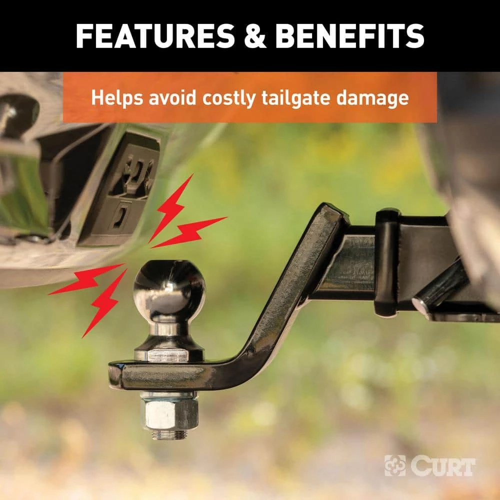 CURT Protective Multi-Pro/Multi-Flex Tailgate Sensor with 2-1/2 in. Hitch Cap 6 CURT Protective Multi-Pro/Multi-Flex Tailgate Sensor with 2-1/2 in. Hitch Cap - Image 4