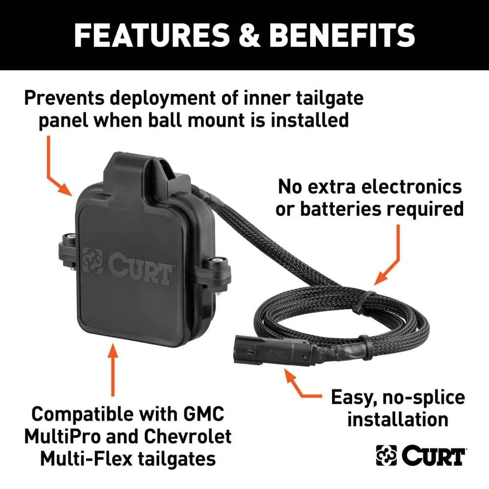 CURT Protective Multi-Pro/Multi-Flex Tailgate Sensor with 2-1/2 in. Hitch Cap 9 CURT Protective Multi-Pro/Multi-Flex Tailgate Sensor with 2-1/2 in. Hitch Cap - Image 7
