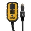 DEWALT 140-Watt Portable Car Power Inverter with Dual USB Ports -Automotive Sales dewalt car power inverters dxaepi140 64 1000