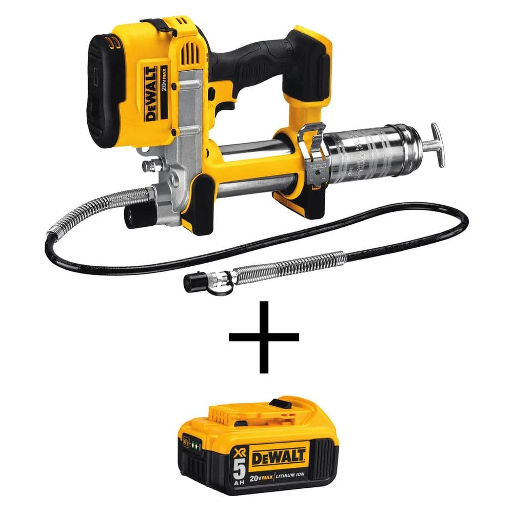 DEWALT 20-Volt MAX Cordless 10,000 PSI Variable Speed Grease Gun with (1) 20-Volt 5.0Ah Battery 3 DEWALT 20-Volt MAX Cordless 10,000 PSI Variable Speed Grease Gun with (1) 20-Volt 5.0Ah Battery