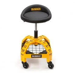 DEWALT 24 in. H x 16 in. W x 16 in. D Adjustable Shop Stool with Casters -Automotive Sales dewalt shop stools dxstah025 c3 1000