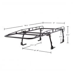 Elevate Outdoor Universal 800 lbs. Capacity Over-Cab Steel Truck Rack -Automotive Sales elevate outdoor truck bed accessories uput rack v2 76 1000
