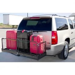 Erickson 500 lb. Capacity 60 in. x 20 in. Steel Folding Hitch Cargo Carrier for 2 in. Receiver -Automotive Sales erickson hitch cargo carriers 07496 4f 1000