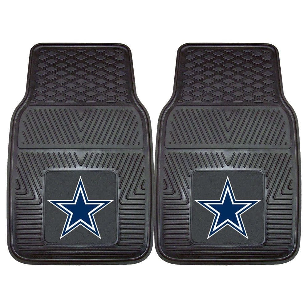 FANMATS NFL - Dallas Cowboys Heavy Duty 2-Piece 18 in. x 27 in. Vinyl Car Mat 2 FANMATS NFL - Dallas Cowboys Heavy Duty 2-Piece 18 in. x 27 in. Vinyl Car Mat