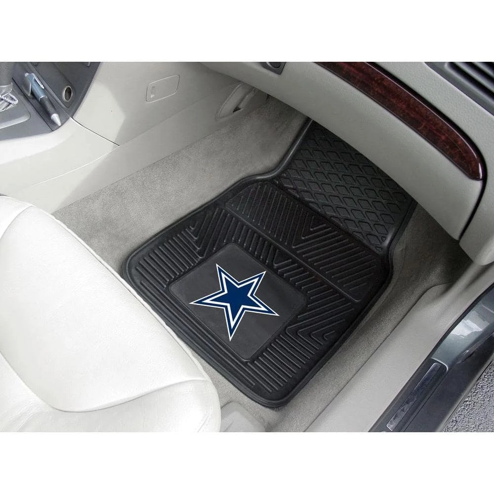 FANMATS NFL - Dallas Cowboys Heavy Duty 2-Piece 18 in. x 27 in. Vinyl Car Mat 3 FANMATS NFL - Dallas Cowboys Heavy Duty 2-Piece 18 in. x 27 in. Vinyl Car Mat - Image 2