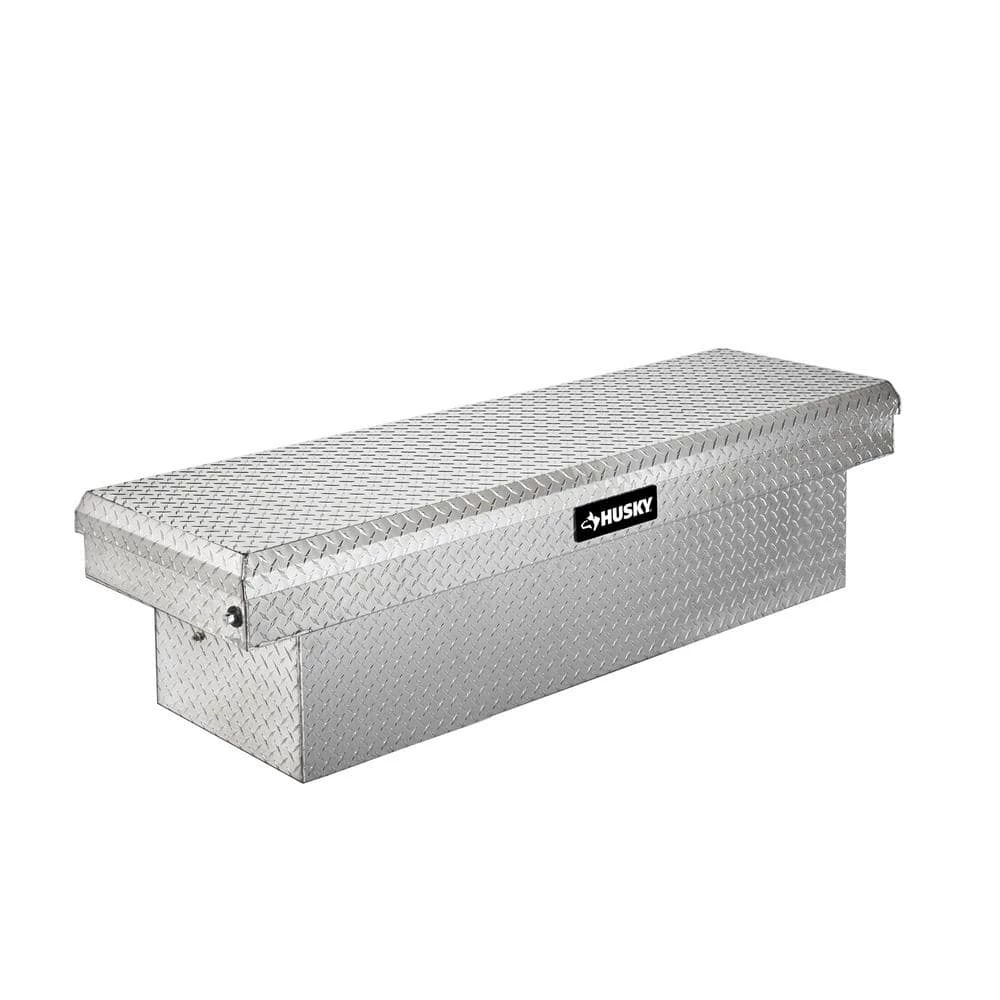 Husky 71.36 in. Diamond Plate Aluminum Full Size Crossbed Truck Tool Box 3 Husky 71.36 in. Diamond Plate Aluminum Full Size Crossbed Truck Tool Box