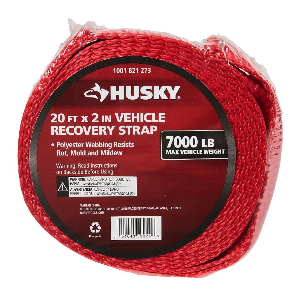 Husky 20 ft. Vehicle Recovery Strap 2 Husky 20 ft. Vehicle Recovery Strap