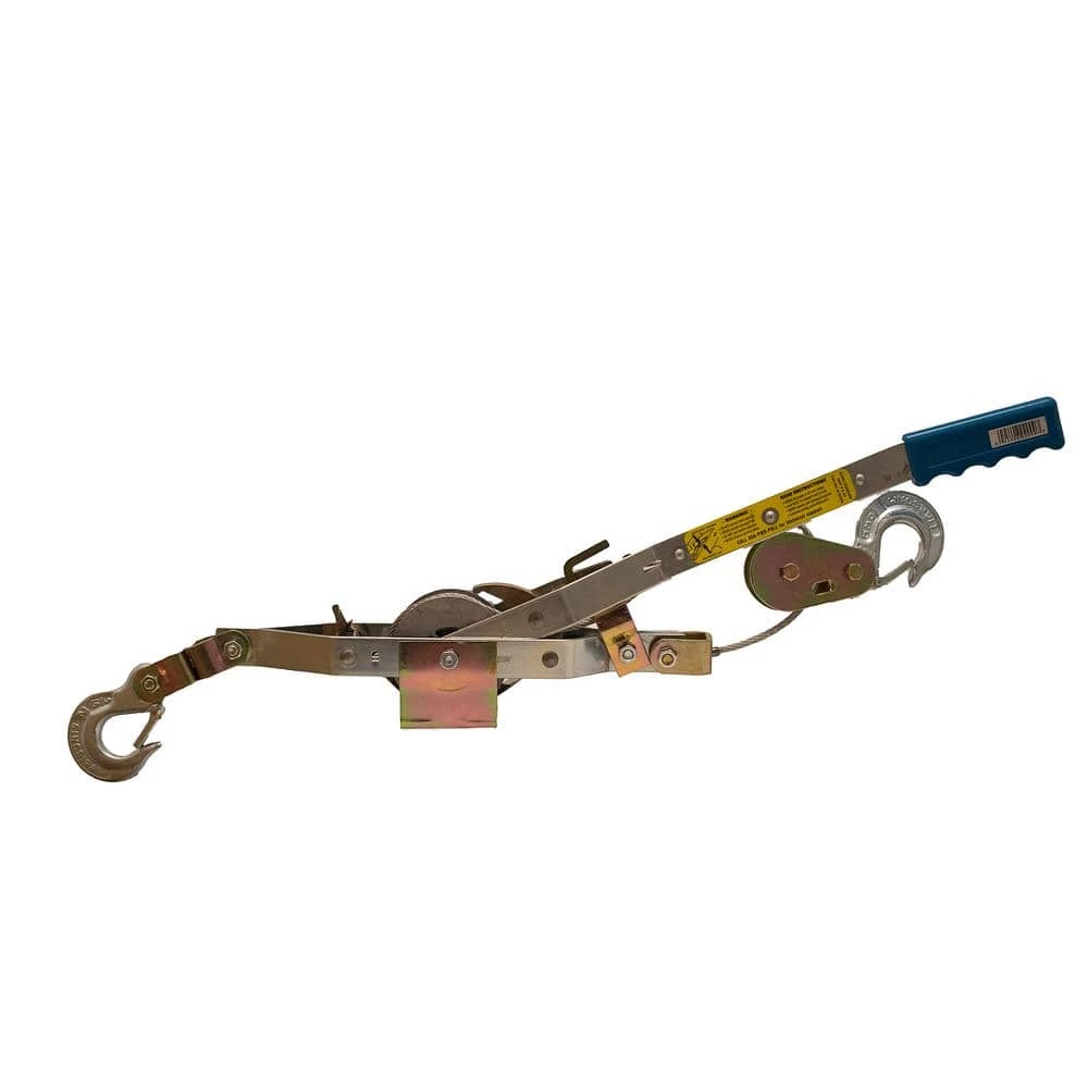 Maasdam Pow'R Pull 4,000 lb. 2-Ton Capacity 6 ft. Max Lift 30:1 Leverage Winch Puller Come Along Tool with 6 ft. of Cable Included 3 Maasdam Pow'R Pull 4,000 lb. 2-Ton Capacity 6 ft. Max Lift 30:1 Leverage Winch Puller Come Along Tool with 6 ft. of Cable Included