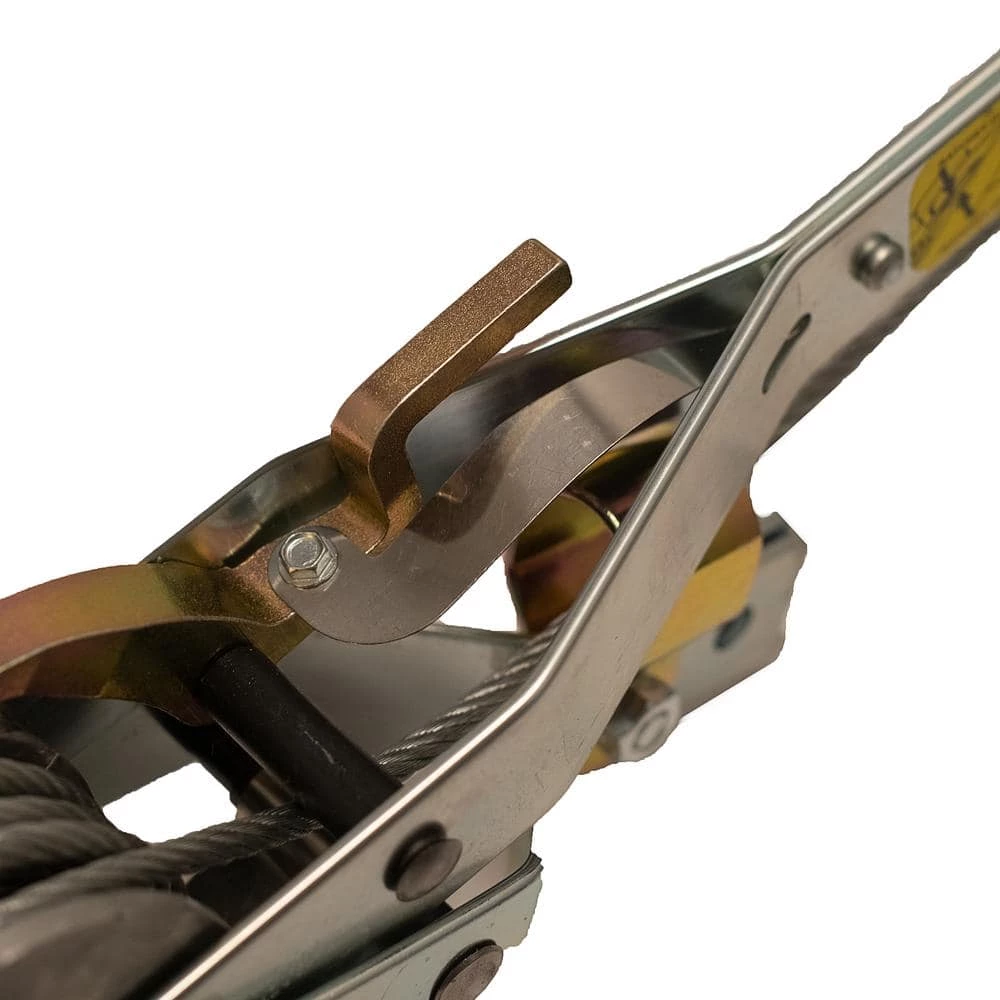 Maasdam 2,000 lb. 1-Ton Capacity 12 ft. Max Lift 15:1 Leverage Winch Puller Come Along Tool with 12 ft. of Cable Included 6 Maasdam 2,000 lb. 1-Ton Capacity 12 ft. Max Lift 15:1 Leverage Winch Puller Come Along Tool with 12 ft. of Cable Included - Image 5