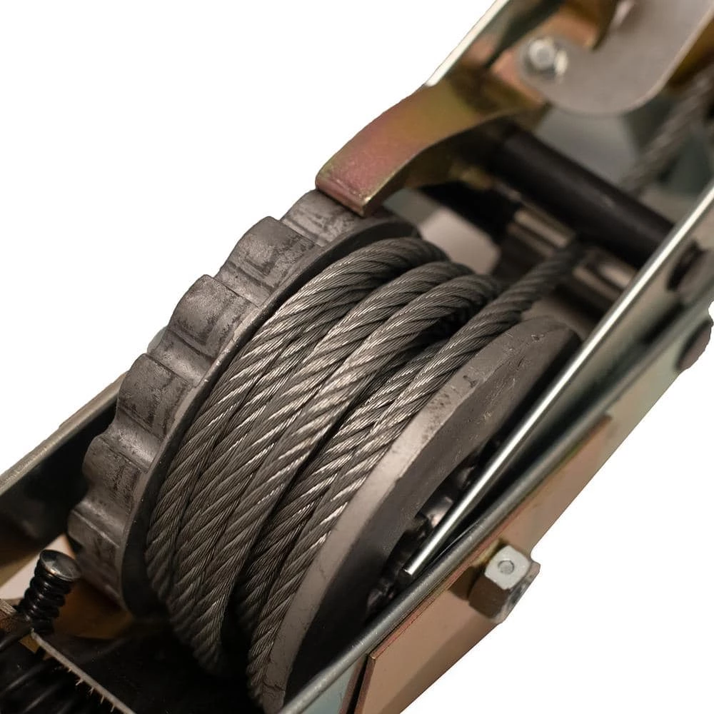 Maasdam 2,000 lb. 1-Ton Capacity 12 ft. Max Lift 15:1 Leverage Winch Puller Come Along Tool with 12 ft. of Cable Included 5 Maasdam 2,000 lb. 1-Ton Capacity 12 ft. Max Lift 15:1 Leverage Winch Puller Come Along Tool with 12 ft. of Cable Included - Image 4