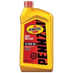 Pennzoil High Mileage SAE 10W-30 Synthetic Blend Motor Oil 1 Qt.