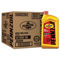 Pennzoil High Mileage SAE 10W-30 Synthetic Blend Motor Oil 1 Qt. -Automotive Sales pennzoil motor oil 550022812 c3 1000