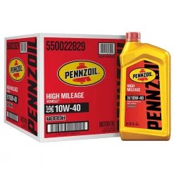 Pennzoil High Mileage SAE 10W-40 1 Qt. Synthetic Blend Motor Oil -Automotive Sales pennzoil motor oil 550022829 c3 1000