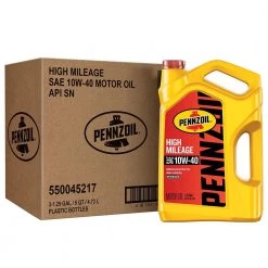 Pennzoil High Mileage SAE 10W-40 Synthetic Blend Motor Oil 5 Qt. -Automotive Sales pennzoil motor oil 550045217 c3 1000