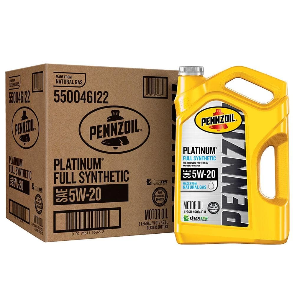 Pennzoil Platinum SAE 5W-20 Full Synthetic Motor Oil 5 Qt. 6 Pennzoil Platinum SAE 5W-20 Full Synthetic Motor Oil 5 Qt. - Image 4