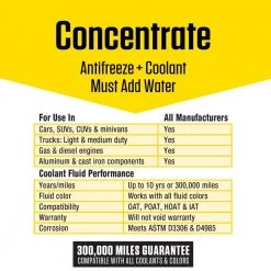 Prestone All Vehicles - 10yr/300k mi- Antifreeze+Coolant (1 Gal - Concentrate) -Automotive Sales prestone car cleaners chemicals af2000 4f 1000