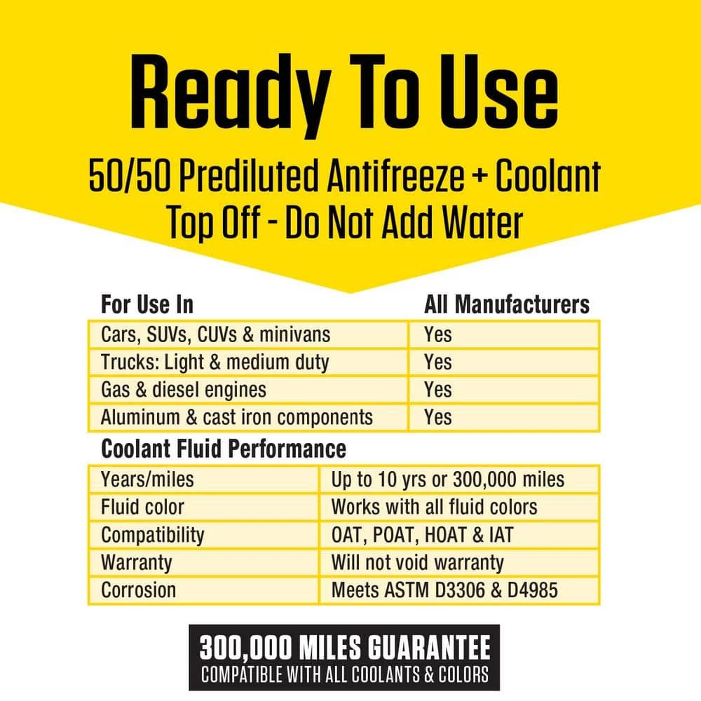 Prestone All Vehicles - 10yr/300k mi - Antifreeze+Coolant (1 Gal - Ready to Use) 5 Prestone All Vehicles - 10yr/300k mi - Antifreeze+Coolant (1 Gal - Ready to Use) - Image 3