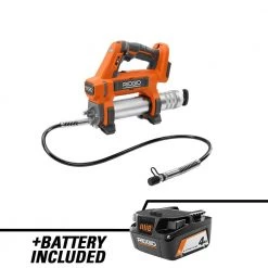 RIDGID 18V Cordless Grease Gun with 18V Lithium-Ion 4.0 Ah Battery