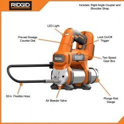 RIDGID 18V Cordless Grease Gun Kit with (1) 2.0 Ah Battery and Charger -Automotive Sales ridgid grease guns r860445kn 40 1000