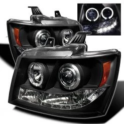 Spyder Auto Chevy Suburban 1500/2500 07-14 / Chevy Tahoe 07-14 / Avalanche 07-14 Projector Headlights - LED Halo - Black