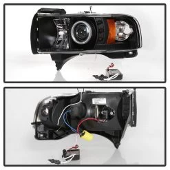 Spyder Auto Dodge Ram 1500 94-01 / Ram 2500/3500 94-02 / 99-01 Ram Sport - Projector Headlights - CCFL Halo - Black -Automotive Sales spyder auto car lights 5010063 c3 1000
