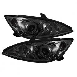 Spyder Auto Toyota Camry 02-06 Projector Headlights - LED Halo - LED ( Replaceable LEDs ) - Smoke