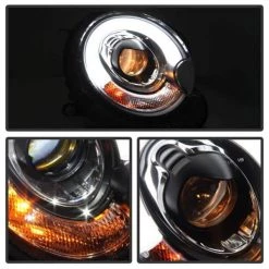 Spyder Auto Mini Cooper 2007-2012 Projector Headlights - Halogen Model Only ( Not Compatible With Xenon/HID Model ) - DRL - Black 9 Spyder Auto Mini Cooper 2007-2012 Projector Headlights - Halogen Model Only ( Not Compatible With Xenon/HID Model ) - DRL - Black -Automotive Sales spyder auto car lights 5080608 1f 1000