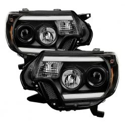 Spyder Auto Toyota Tacoma 12-15 Projector Headlights - Light Bar DRL - Black