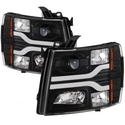 Spyder Auto Chevy Silverado 1500 07-13 / 2500HD/3500HD 07-14 Version 3 Projector Headlights - LED DRL - Black