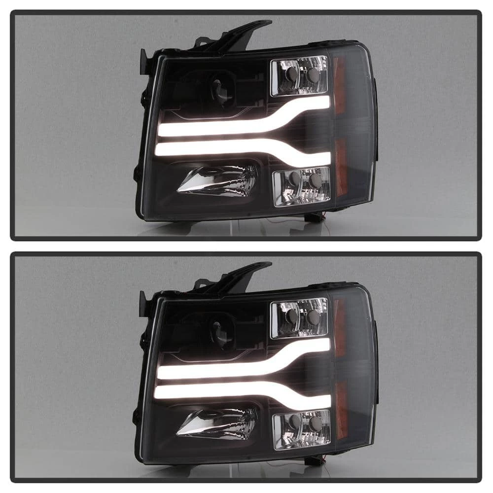 Spyder Auto Chevy Silverado 1500 07-13 / 2500HD/3500HD 07-14 Version 3 Projector Headlights - LED DRL - Black 5 Spyder Auto Chevy Silverado 1500 07-13 / 2500HD/3500HD 07-14 Version 3 Projector Headlights - LED DRL - Black - Image 3