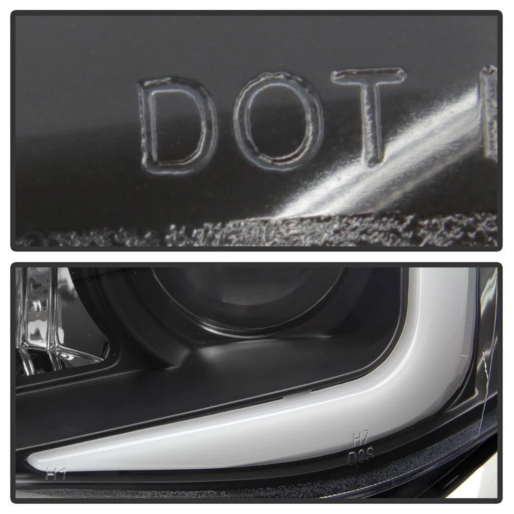 Spyder Auto Subaru Impreza WRX 2008-2014 Projector Headlights - Halogen Model Only - Light Bar DRL - Black 7 Spyder Auto Subaru Impreza WRX 2008-2014 Projector Headlights - Halogen Model Only - Light Bar DRL - Black - Image 5