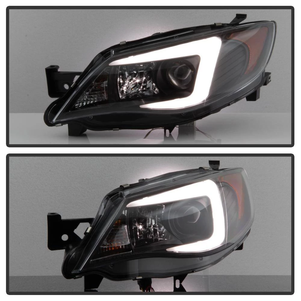 Spyder Auto Subaru Impreza WRX 2008-2014 Projector Headlights - Halogen Model Only - Light Bar DRL - Black 5 Spyder Auto Subaru Impreza WRX 2008-2014 Projector Headlights - Halogen Model Only - Light Bar DRL - Black - Image 3