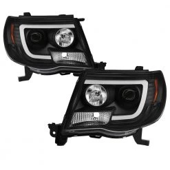 Spyder Auto Toyota Tacoma 05-11 Version 2 Projector Headlights - Light Bar DRL - Black
