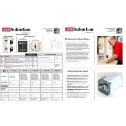 Suburban 6 Gal. Direct Spark Ignition Combo Gas and Electric Water Heater -Automotive Sales suburban rv accessories 5239a 44 1000