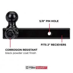 TowSmart Class 3 Up to 10,000 lb. 1-7/8 in., 2 in, and 2-5/16 in. Ball Diameters TriBall Adjustable Trailer Hitch Ball Mount -Automotive Sales towsmart ball mounts 1166 66 1000