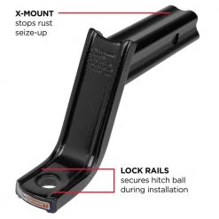 TowSmart Class 3 5,000 lb. 5-1/4 in. Drop, 4 in. Rise, 1 in. Shank X-Mount Reversible Trailer Hitch Ball Mount 16 TowSmart Class 3 5,000 lb. 5-1/4 in. Drop, 4 in. Rise, 1 in. Shank X-Mount Reversible Trailer Hitch Ball Mount -Automotive Sales towsmart ball mounts 702 66 1000